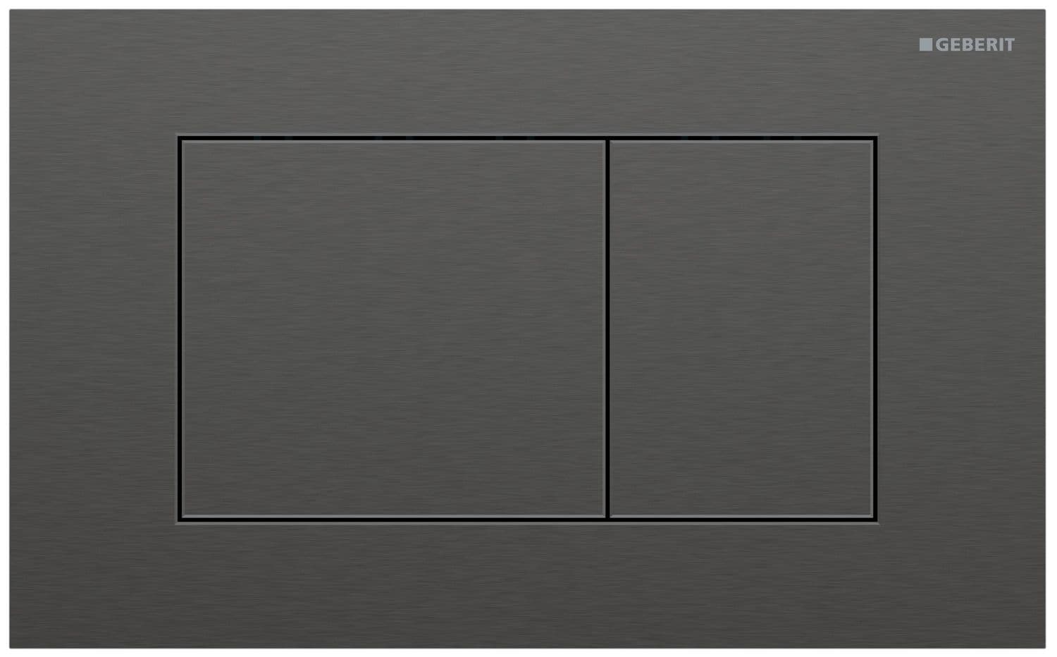 Plaque de déclenchement Geberit Sigma40 square / Noir chromé brossé / Revêtement Easy Clean + Anti-Traces de doigt