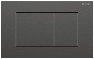 Plaque de déclenchement Geberit Sigma40 square / Noir chromé brossé / Revêtement Easy Clean + Anti-Traces de doigt