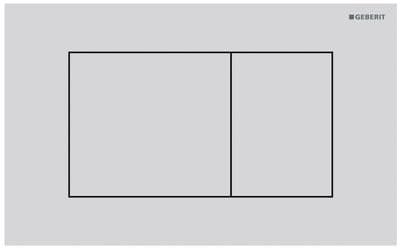Plaque de déclenchement Geberit Sigma40 square / Blanc mat / Revêtement Easy Clean + Anti-Traces de doigt