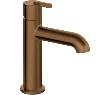 Mitigeur de lavabo Deante Silia 100 sans bonde en PVD bronze brossé