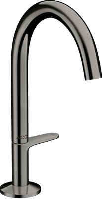 Mitigeur de lavabo AXOR One Select 170 avec bonde push-open en noir chromé poli