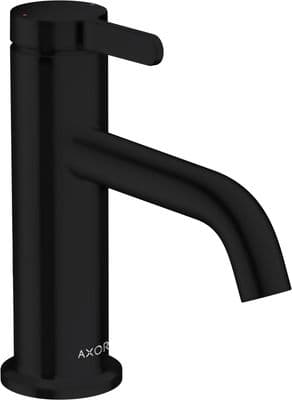 Mitigeur de lavabo AXOR One 70 avec bonde à écoulement libre en noir mat
