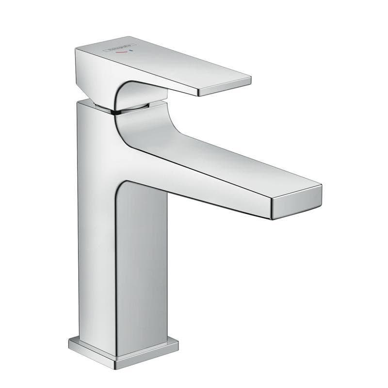 Mitigeur de lavabo Hansgrohe Metropol 110 CoolStart en laiton chromé avec poignée manette et bonde push-open - vue 4