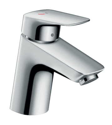 Mitigeur de lavabo Hansgrohe Logis 75 CoolStart en laiton chromé avec tirette et vidage