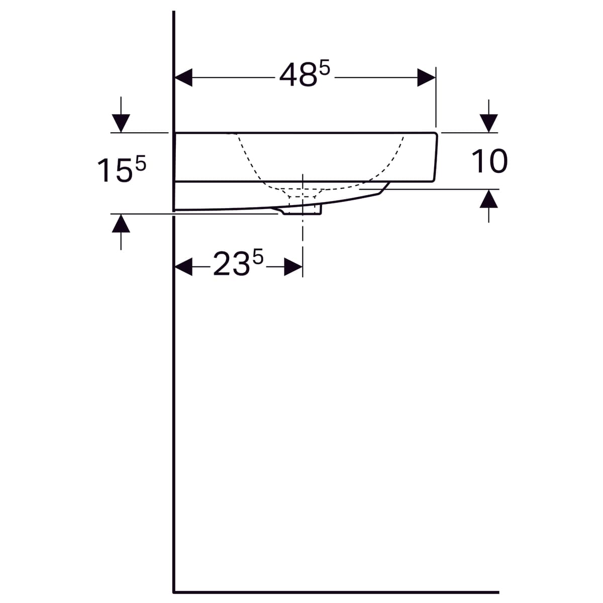 Lavabo Geberit iCon 60 cm - vue 7