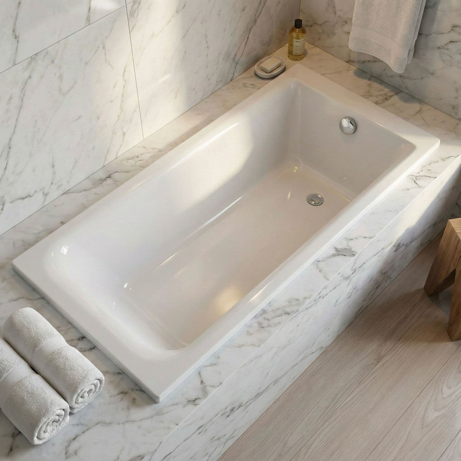 Baignoire rectangulaire Geberit Rekord 170 x 75 cm avec pieds