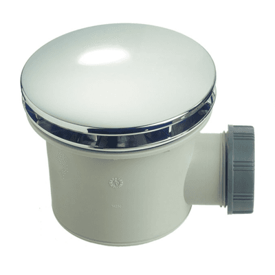 Bonde de douche Wirquin Tourbillon avec dôme en ABS chromé - débit d'évacuation 47 L/min