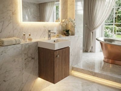 Meuble de salle de bains Aden 35 cm à une porte (sans vasque)
