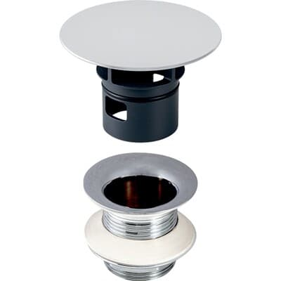 Bonde Geberit  à écoulement libre et recouvrement de soupape pour lavabo (longueur de filetage 8 cm)