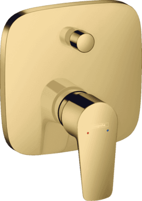 Set de finition pour mitigeur bain / douche encastré Hansgrohe Talis E en doré poli