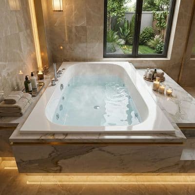 Baignoire Bora Bora hydromassage simple 160 x 130 cm
