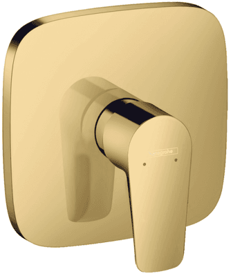 Set de finition pour mitigeur de douche encastré Hansgrohe Talis E en doré poli