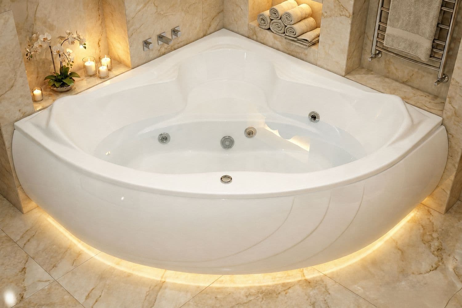 Baignoire Darling 135 x 135 cm hydromassage simple