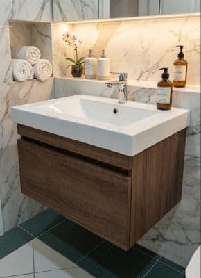 Meuble de salle de bains Spazio 60 cm à un tiroir (sans vasque)