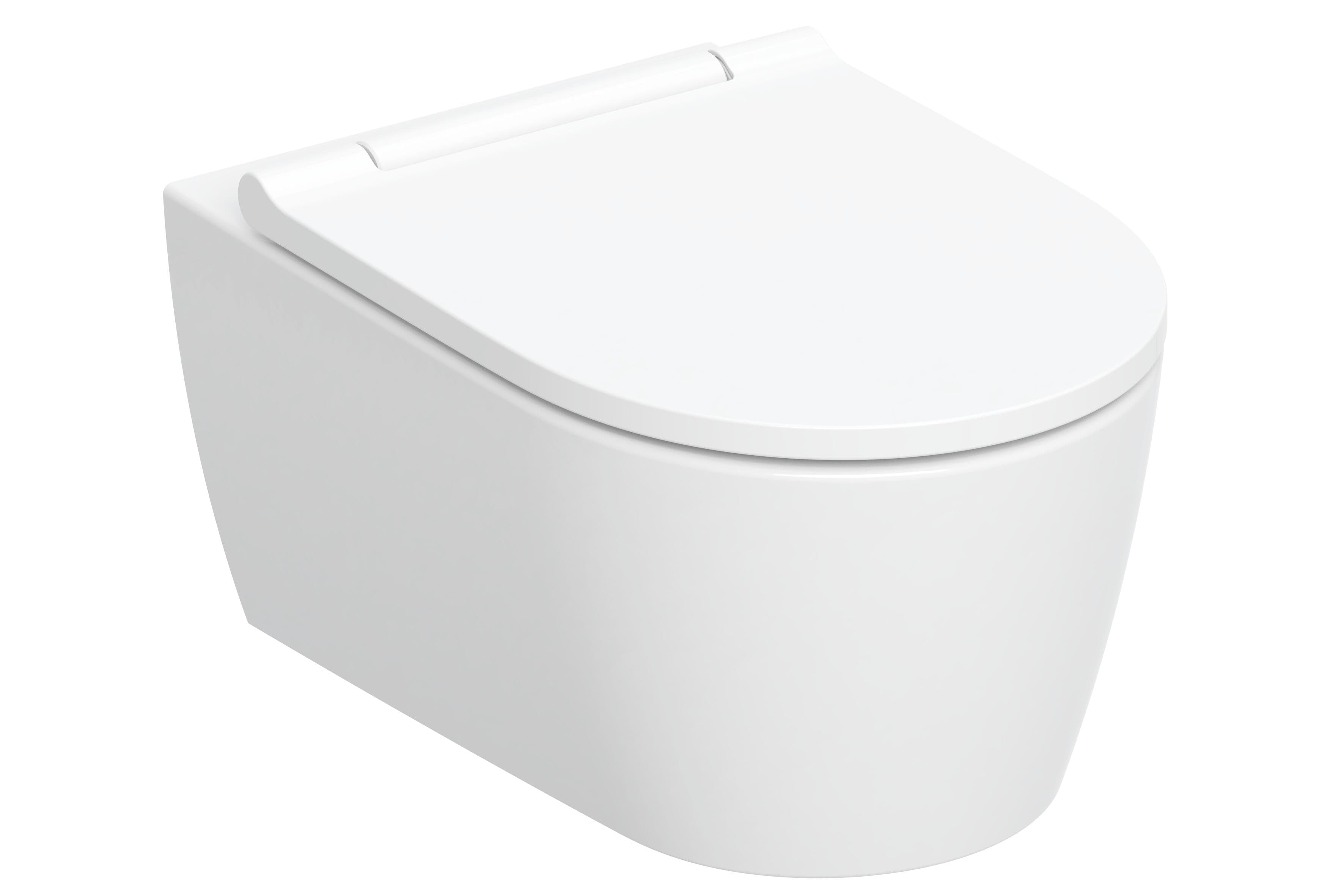 Pack cuvette suspendue Geberit One carénée TurboFlush KeraTect® avec fixations cachées et abattant à abaissement automatique déclipsable antibactérien blanc - vue 10