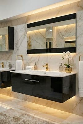 Meuble de salle de bains Lido 122 cm à un tiroir (sans vasque)
