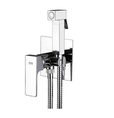 Ensemble hygiénique de WC avec mitigeur encastré Remer Absolute en laiton chromé