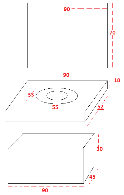Meuble bas suspendu 90 cm pour salle de bain (sans vasque) - vue 6