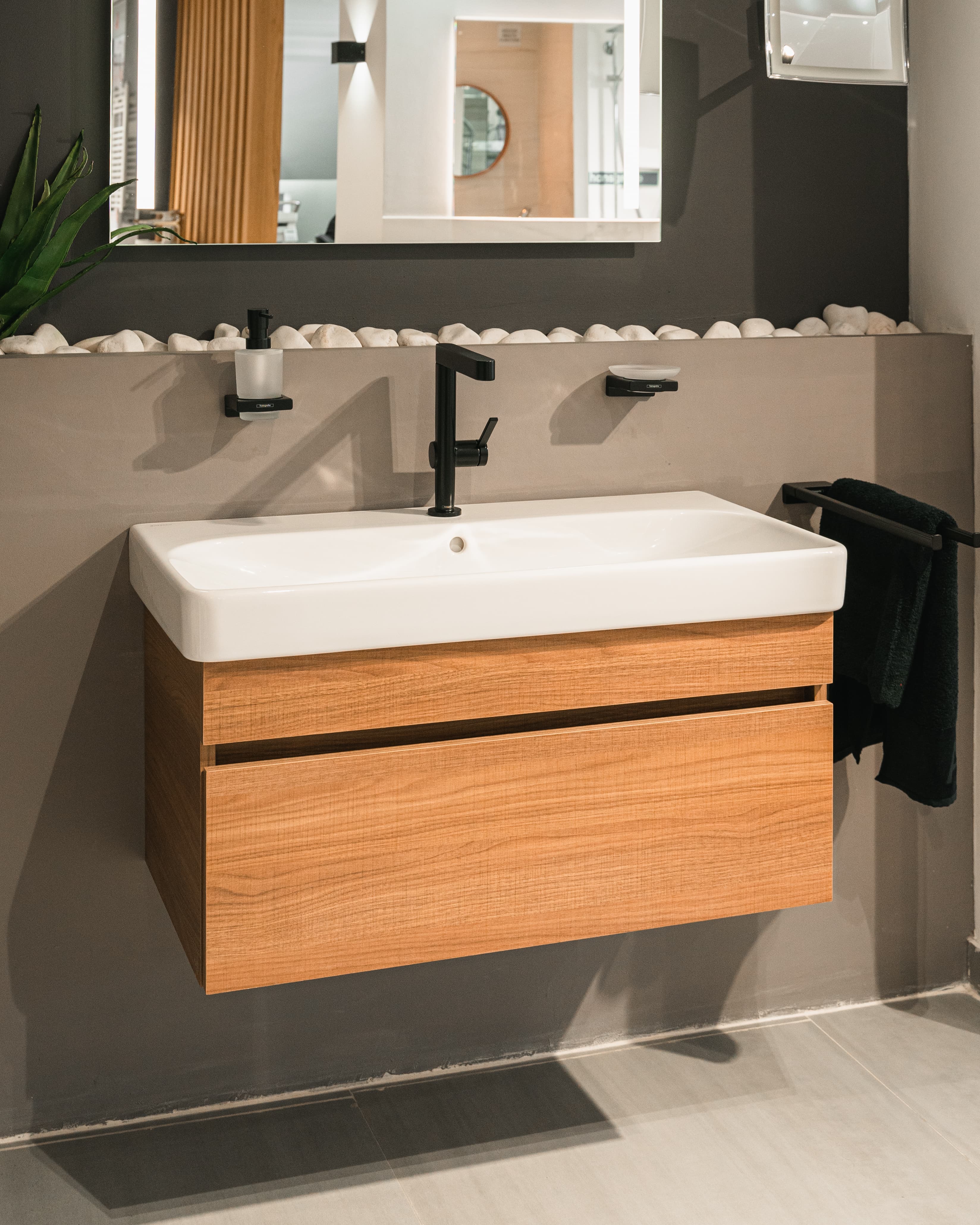 Meuble de salle de bains à un tiroir pour lavabo Geberit Smyle 90 cm (sans vasque) - vue 7