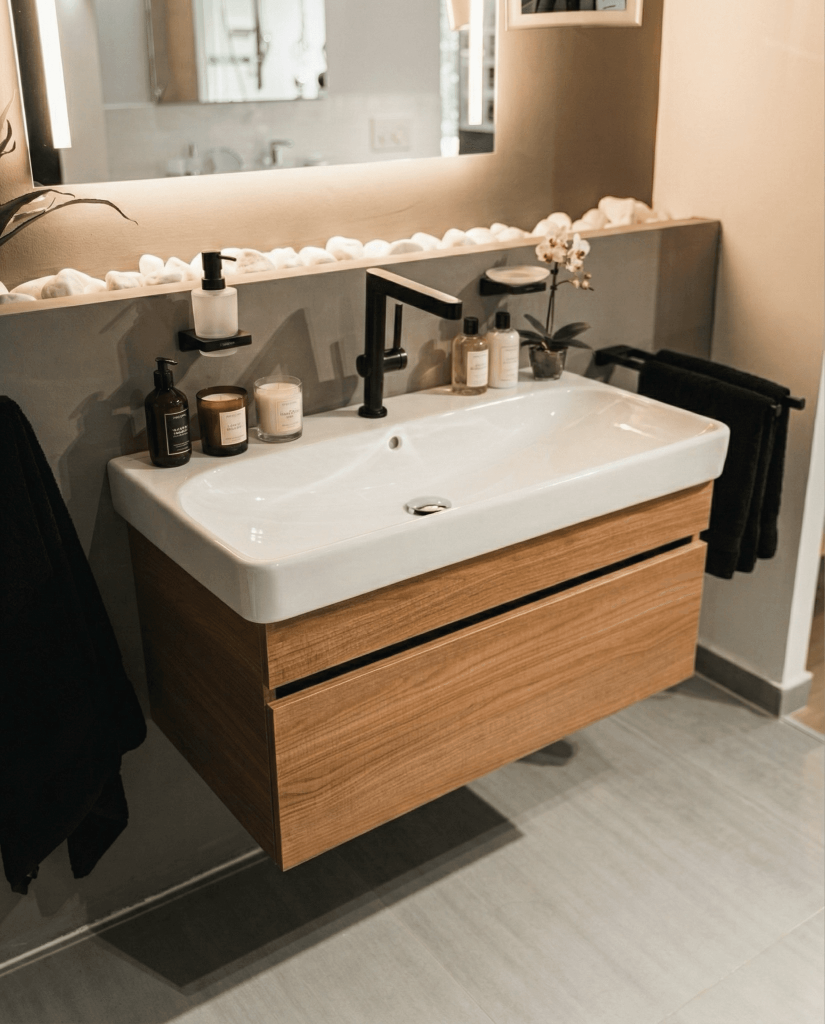 Meuble de salle de bains à un tiroir pour lavabo Geberit Smyle 90 cm (sans vasque) - vue 6