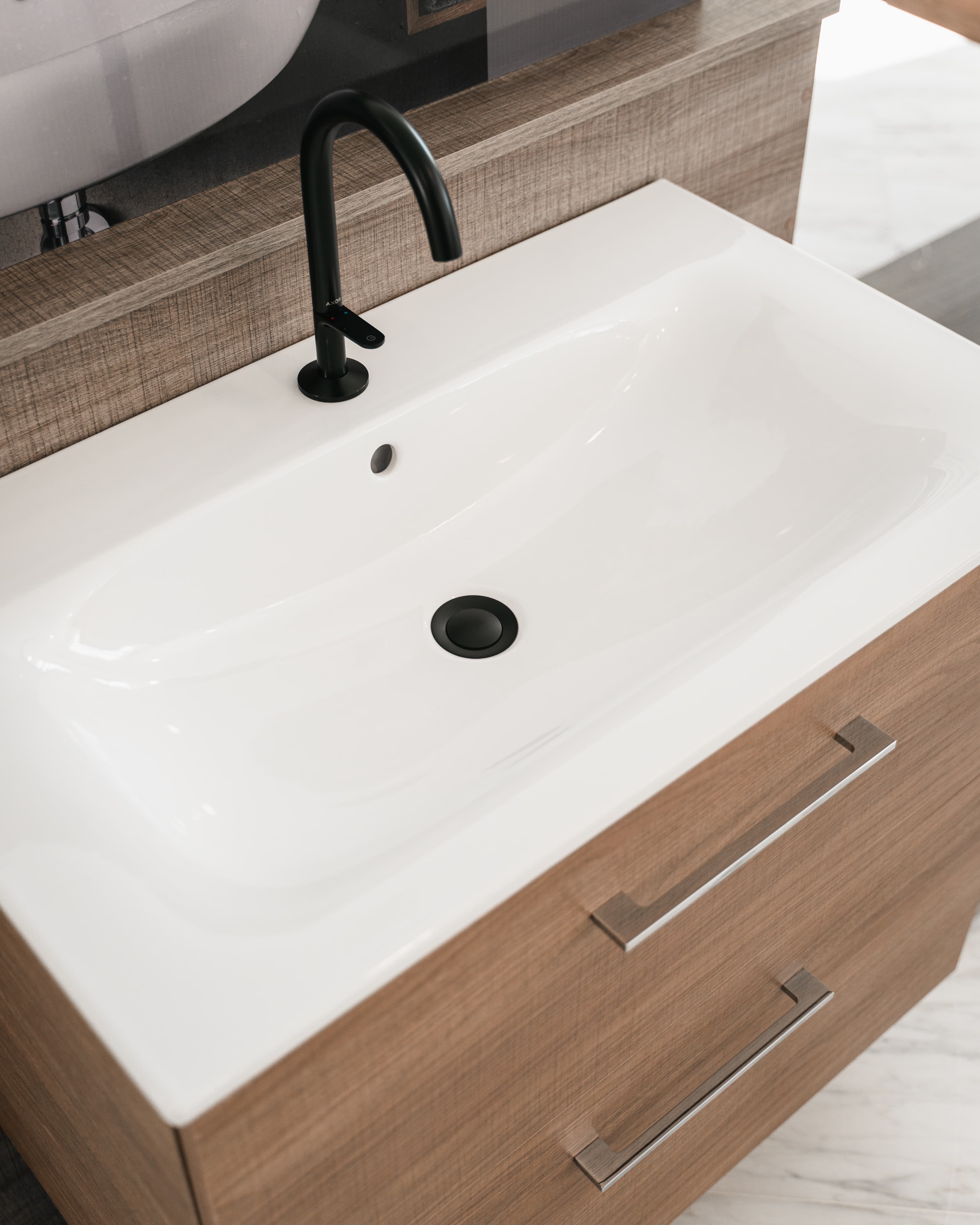 Meuble de salle de bains à deux tiroirs pour lavabo Geberit Selnova Square 80 cm (sans vasque) - vue 6