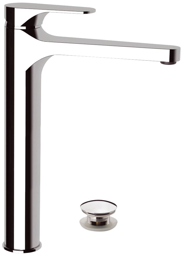 Mitigeur de lavabo Remer Classline 240 avec vidage clic-clac en laiton chromé
