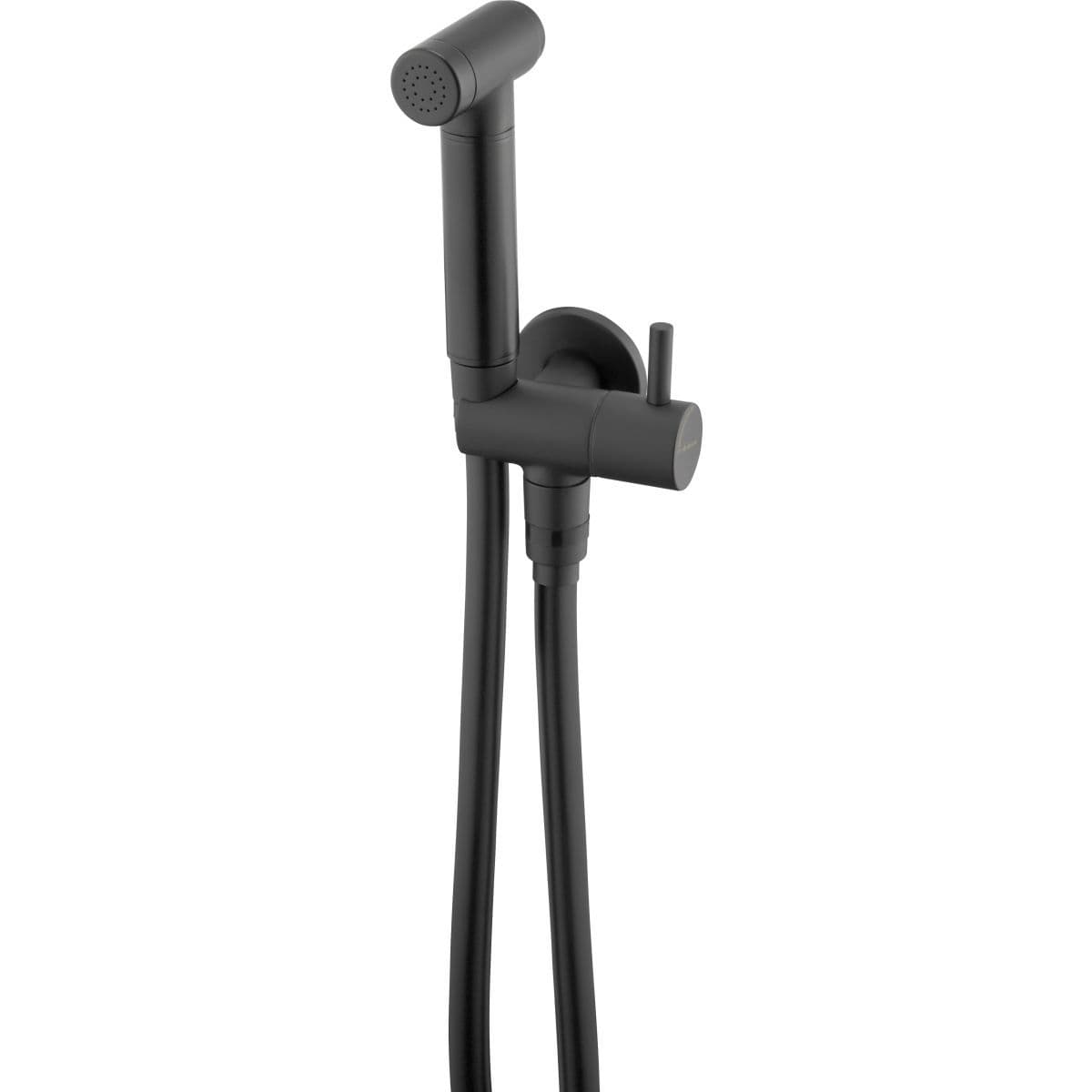 Ensemble hygiénique pour eau froide de WC Deante Bidetta en noir mat avec flexible de 120 cm