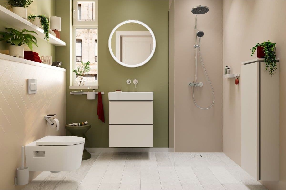 Colonne de douche Showerpipe Hansgrohe Activera S 240 1 jet avec mitigeur EcoSmart - vue 4