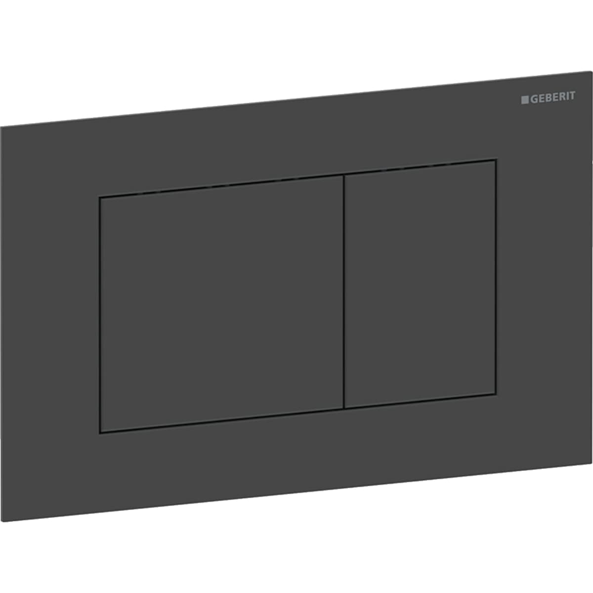 Plaque de déclenchement Geberit Sigma40 square / Noir mat / Revêtement Easy Clean + Anti-Traces de doigt - vue 3