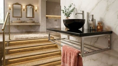 Support en inox Bluestone pour plan 120 cm