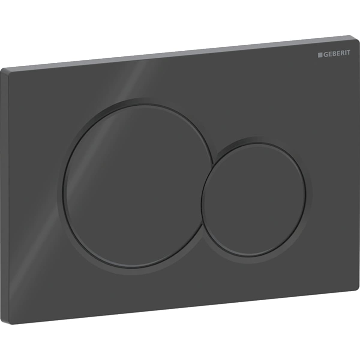 Plaque de déclenchement Geberit Sigma01 round / Noir foncé - vue 4