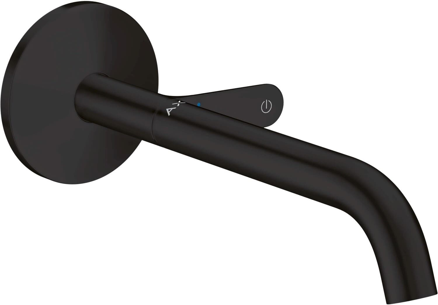 Mitigeur de lavabo encastré AXOR One Select 220 mm avec bonde à écoulement libre en noir mat