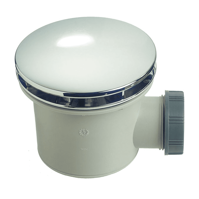 Bonde de douche Wirquin Tourbillon avec dôme en ABS chromé - débit d'évacuation 47 L/min