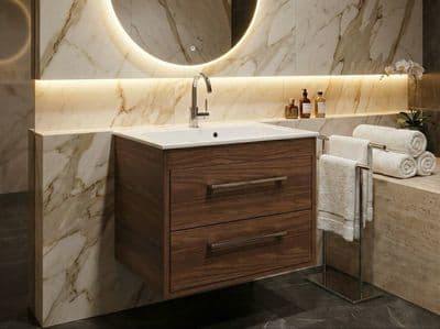 Meuble de salle de bains Oceana 56 cm à deux tiroirs (sans vasque)