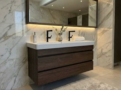Meuble de salle de bains à deux tiroirs pour lavabo Geberit Smyle 120 cm (sans vasque)